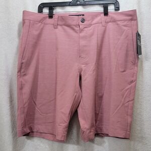 NWT Travis Mathew On A Boat Performance Mens Shorts Size 38 Heather‎ Ruby Wine